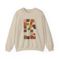 Fall Patchwork Letter EA Sweatshirt | Thanksgiving Autumn Leaves, Harvest Plaid