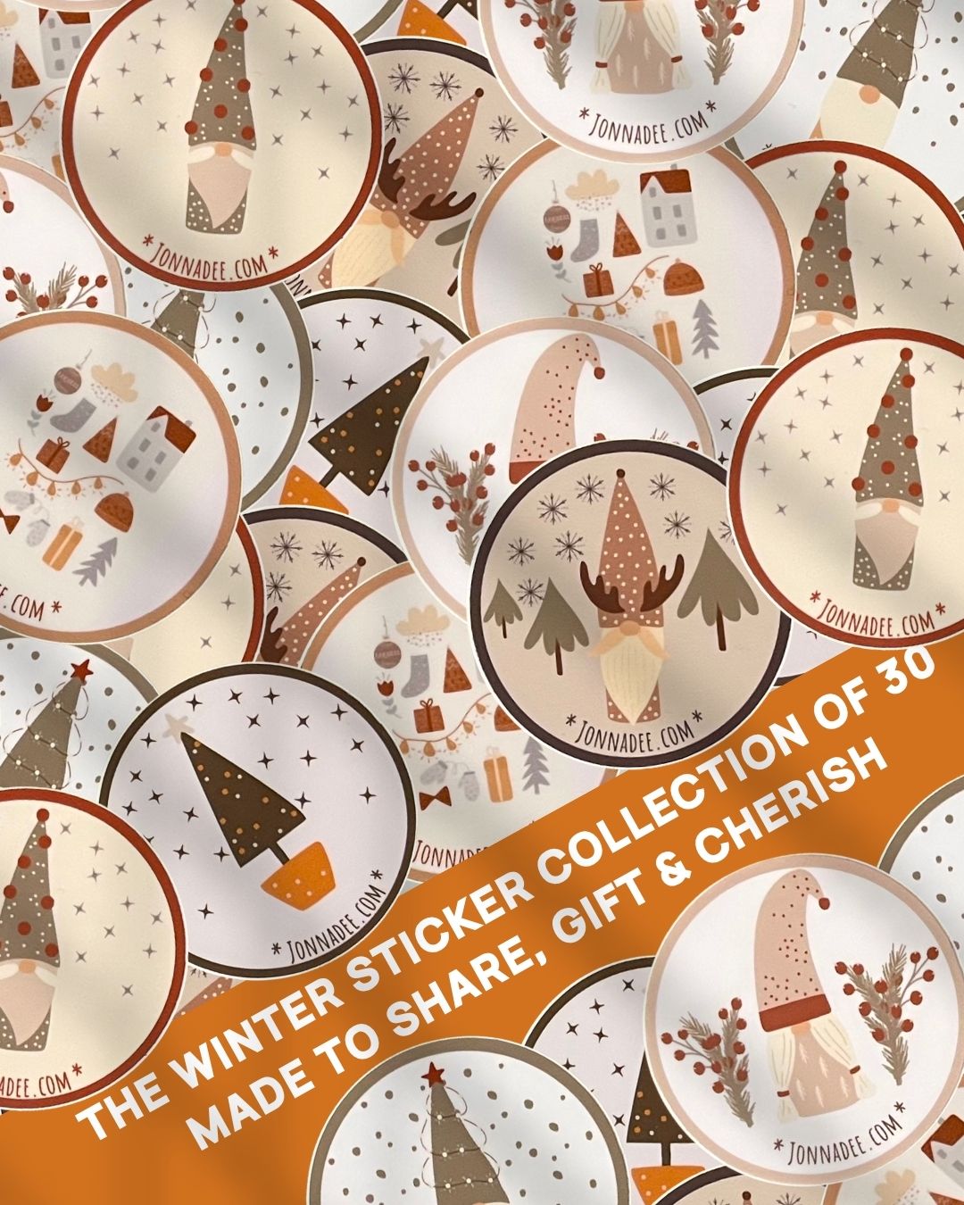 Midvinter-klistermärken — 30 nordiska ögonblick