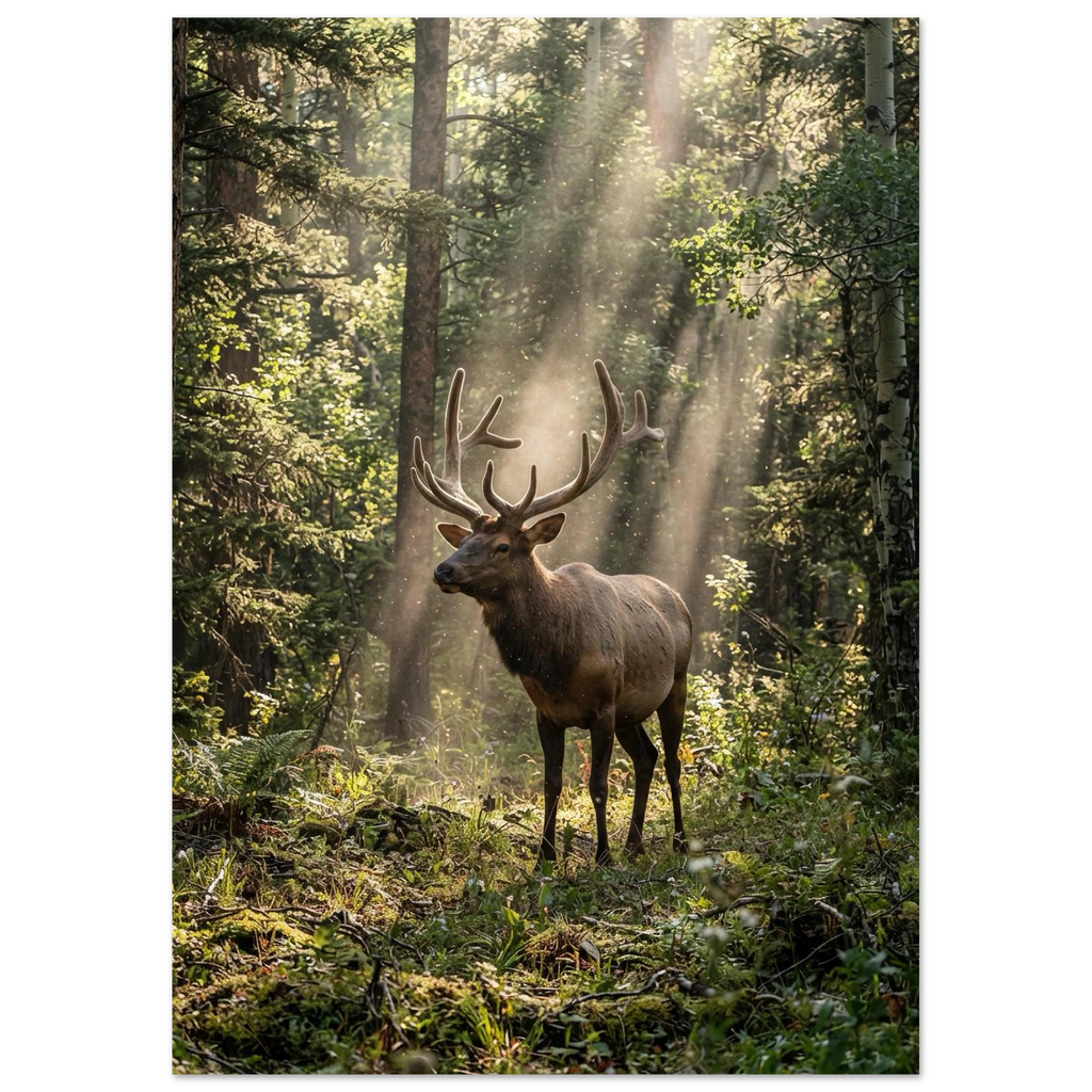 The Solitary Elk, fine art print by Jonnadee