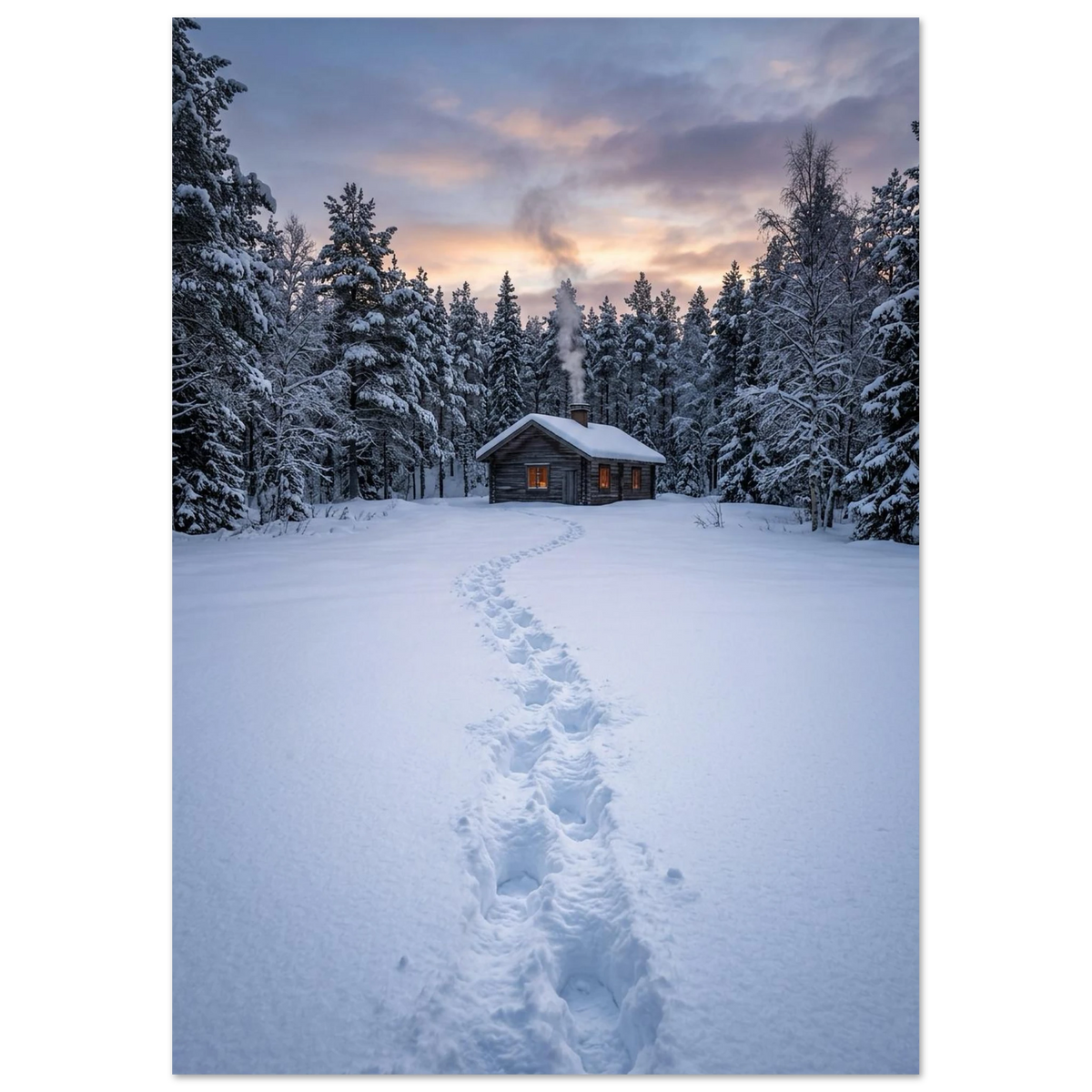 Footprints to the Cabin, fine art print by Jonnadee