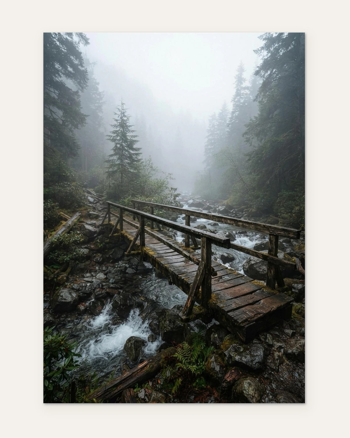 Bridge Across the Stream, fine art print by Jonnadee
