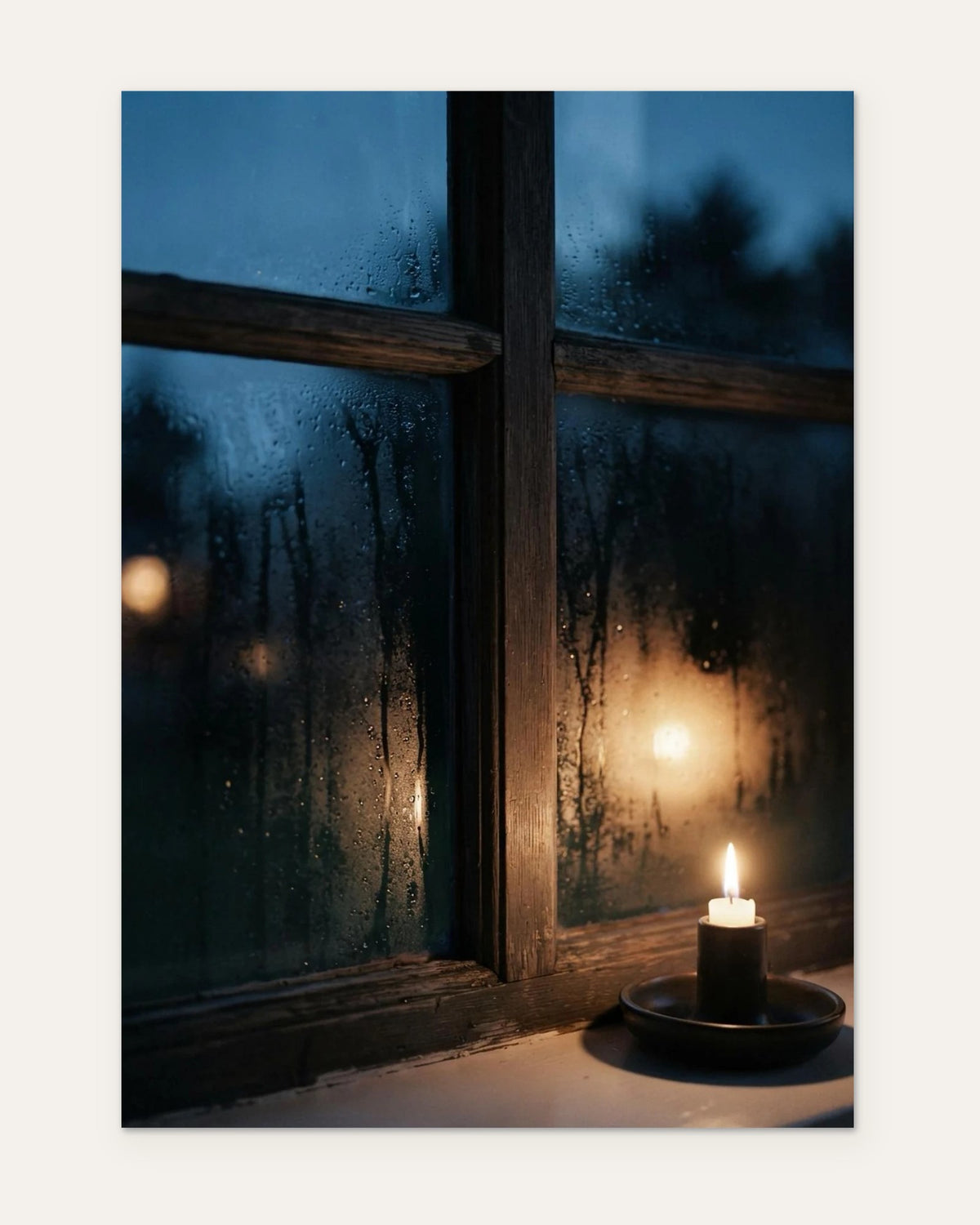 Candle in the Window, fine art print by Jonnadee