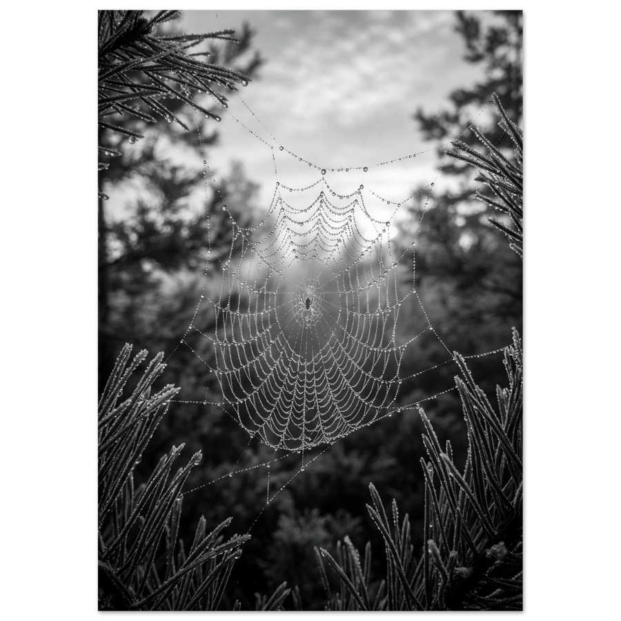 Dew on a Frozen Web, fine art print by Jonnadee