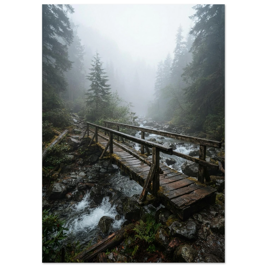 Bridge Across the Stream, fine art print by Jonnadee