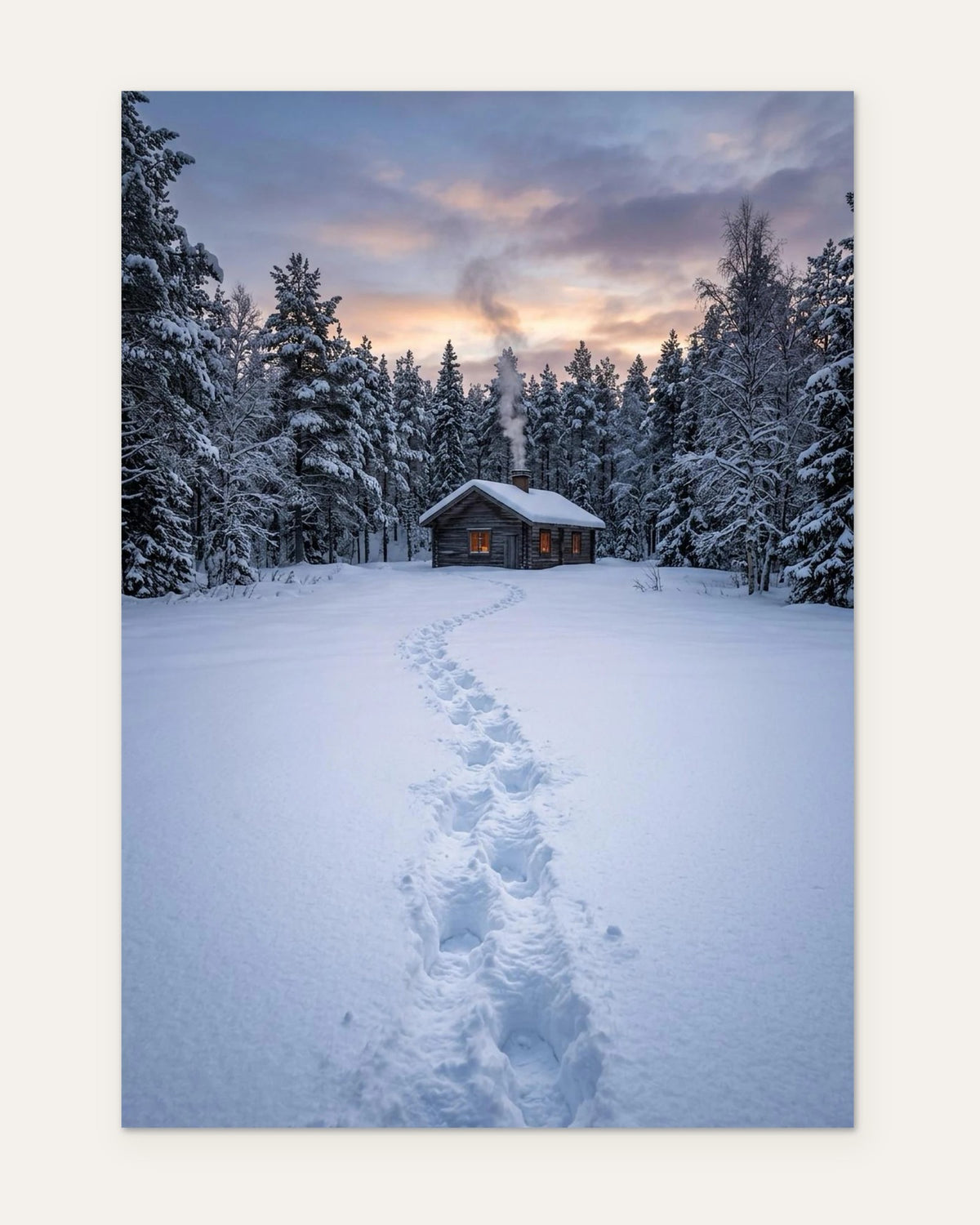 Footprints to the Cabin, fine art print by Jonnadee