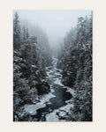 Icy River in the Canyon, fine art print by Jonnadee