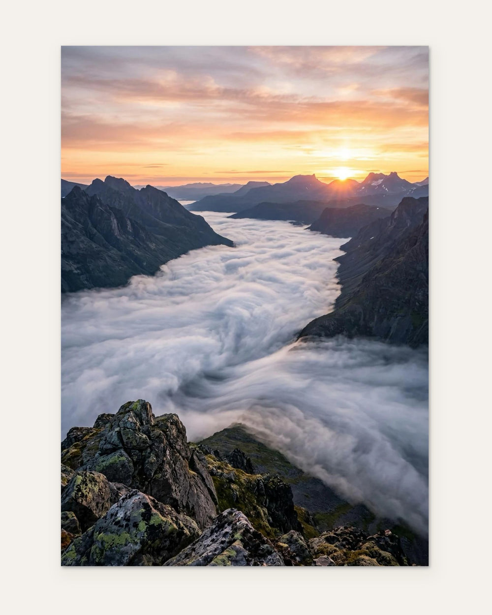 Mist Over the Valley, fine art print by Jonnadee